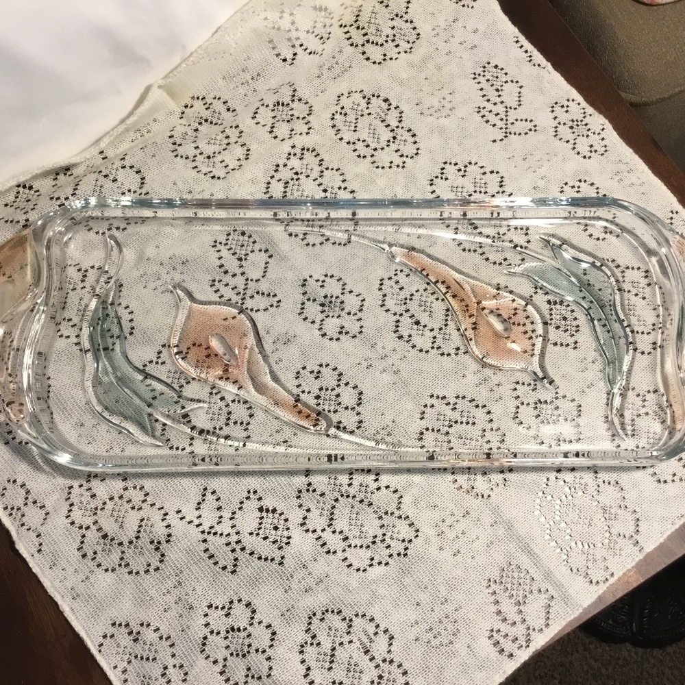 Mikasa Crystal Mayfair Canape Tray Original Walther Glass Vintage